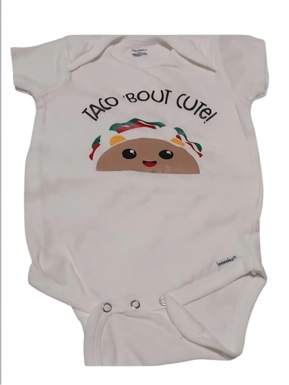 TACO bout cute Gerber one piece size 12M new with tag never worn 100%cotton